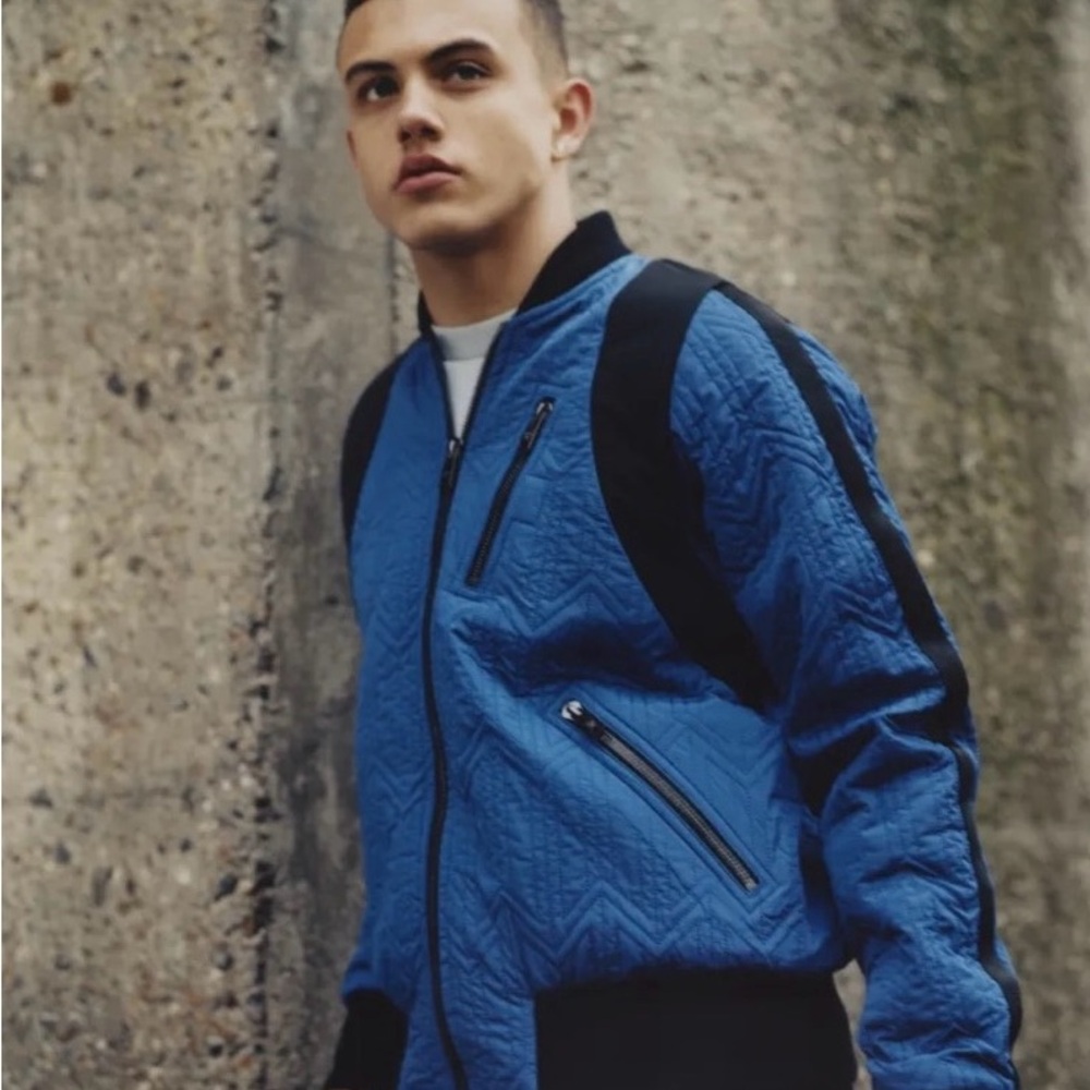MCM Christopher Raeburn Collab Unisex Med Quilted Black Bomber Jacket ret $1120 - Picture 3 of 14